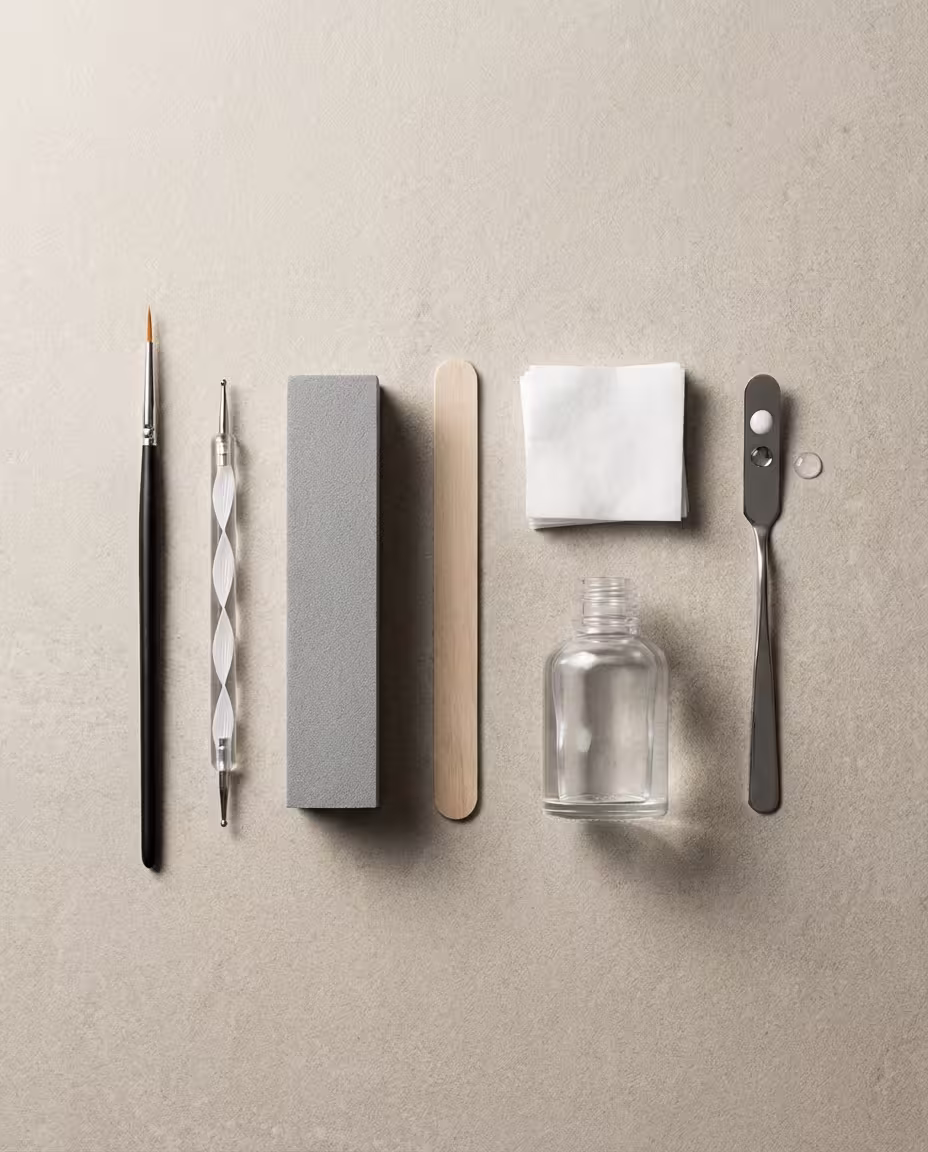 Professionelle Maniküre-Instrumente auf Steinuntergrund