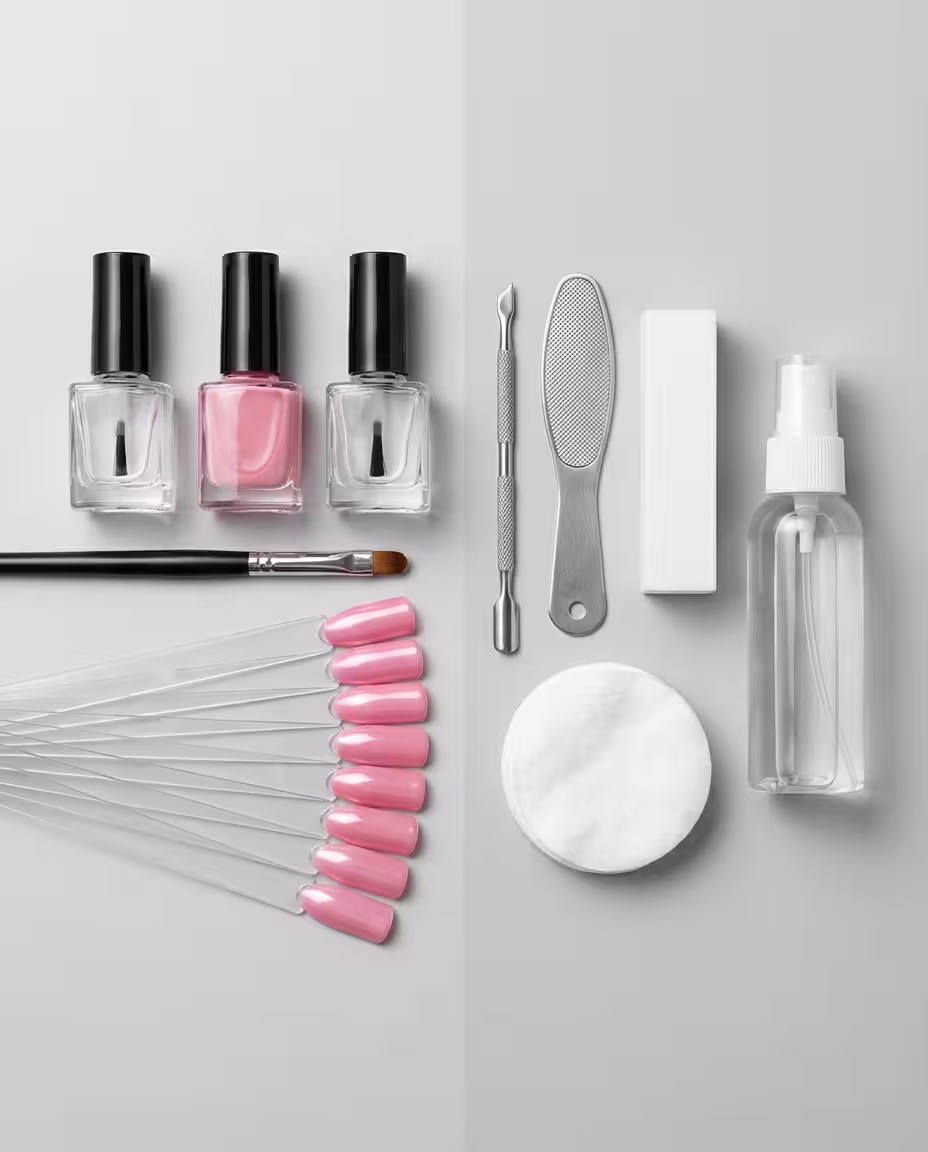 Set aus Gel-Lack, Feilen und Pflegeprodukten