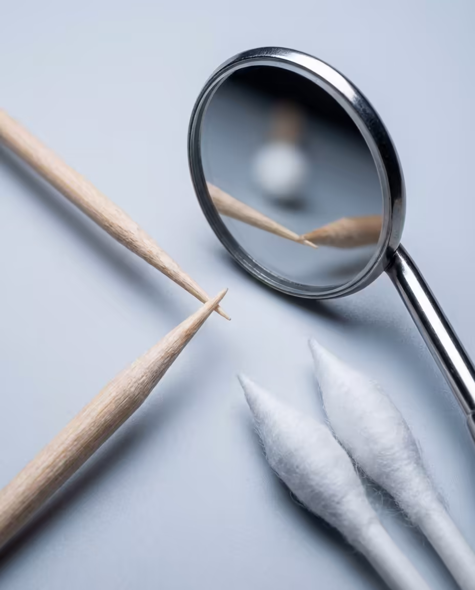 Sugaring-Equipment für Nasen- und Ohrenhaare; Mini-Spatel, Wattepad und kleiner Spiegel